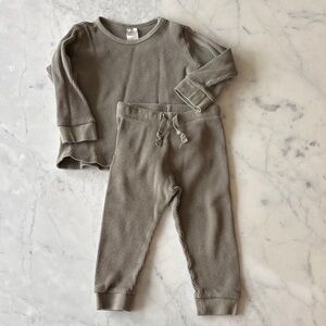 H&M Organic Cotton Waffle Knit Set 12-18 Months